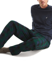 Nautica Mens Fleece Plaid Pajama Pants Emraldyard Medium