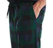 Nautica Mens Fleece Plaid Pajama Pants Emraldyard XL