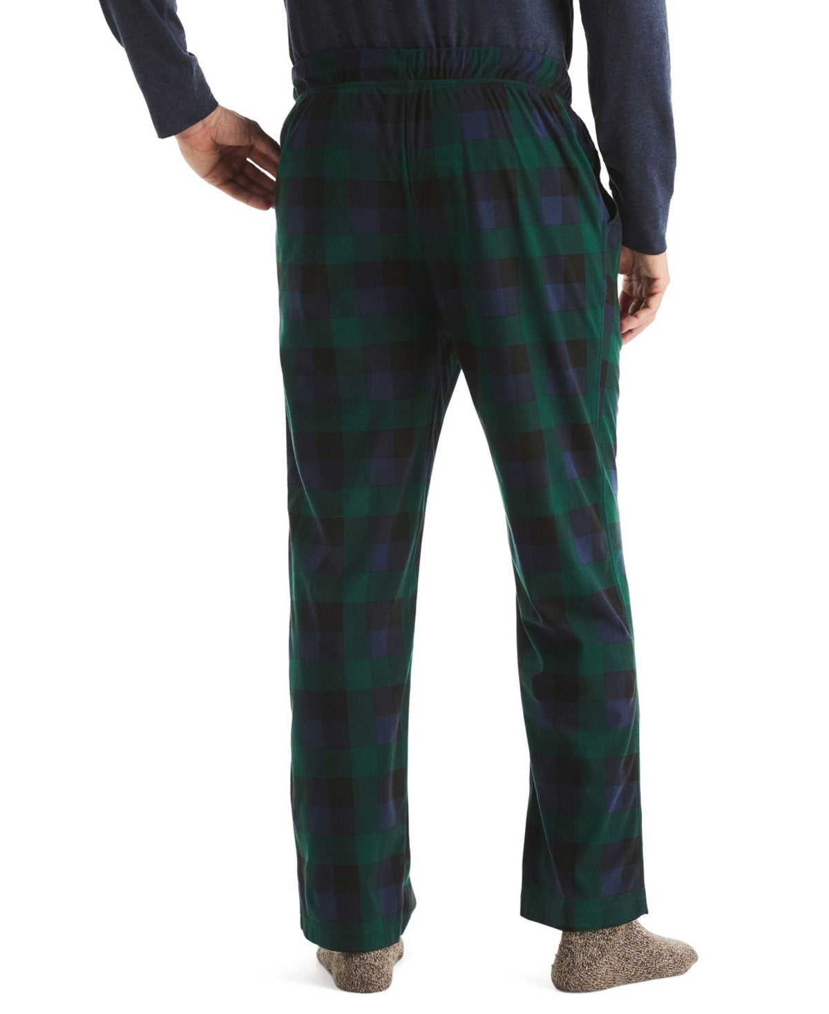 Nautica Mens Fleece Plaid Pajama Pants Emraldyard XL