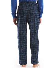 Nautica Mens Fleece Plaid Pajama Pants Navy Large