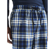Nautica Mens Fleece Plaid Pajama Pants Navy Seas Large