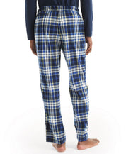 Nautica Mens Fleece Plaid Pajama Pants Navy Seas Large