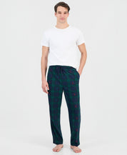 Nautica Mens Fleece Plaid Drawstring Lounge Pants Green XL
