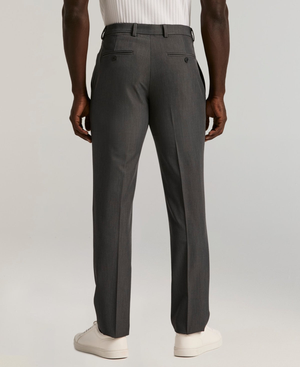 Perry Ellis Portfolio Mens Slim fit Dress Pants 36 / 30 Gray Solid