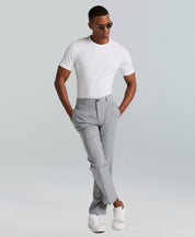 Perry Ellis Portfolio Mens Slim fit Dress Pants 32 / 30 Light Grey Solid