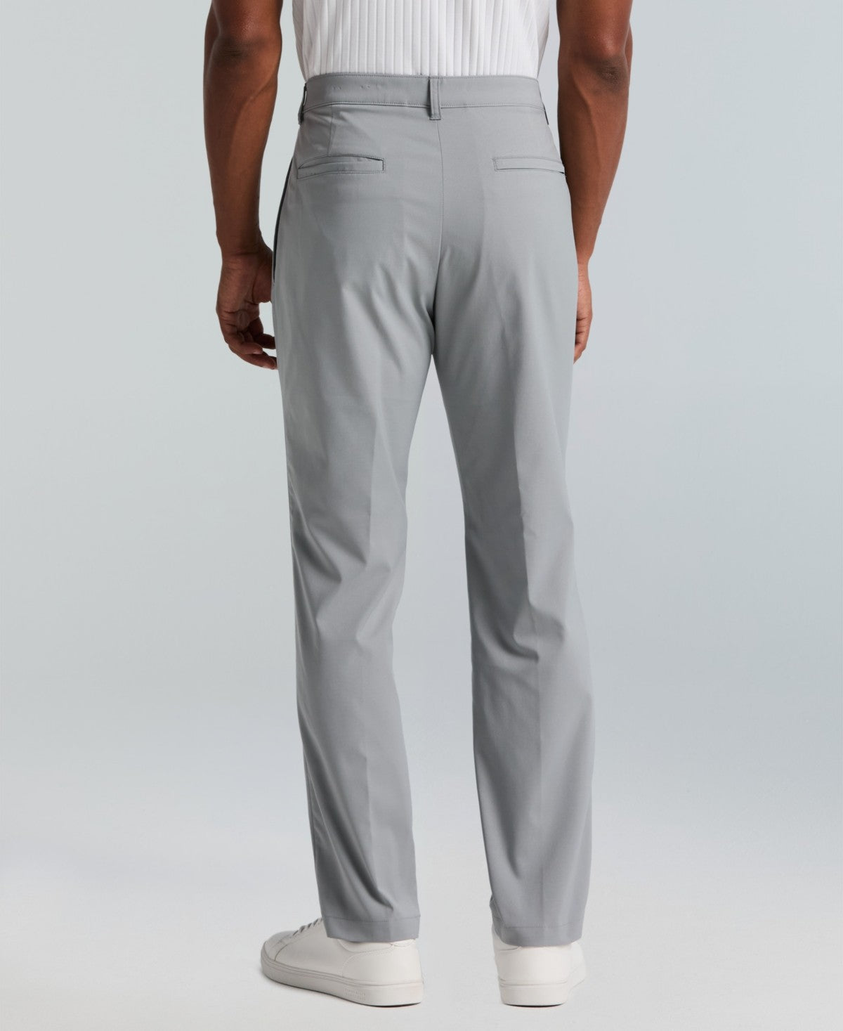 Perry Ellis Portfolio Mens Slim fit Dress Pants 32 / 30 Light Grey Solid