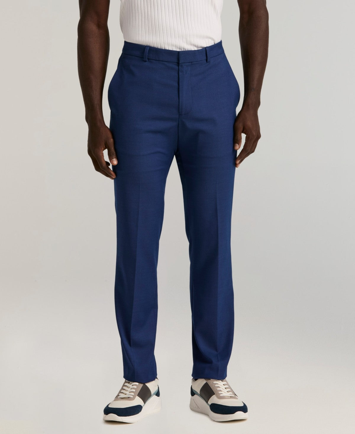 Perry Ellis Portfolio Mens Slim fit Dress Pants 29 / 30 Blue Solid
