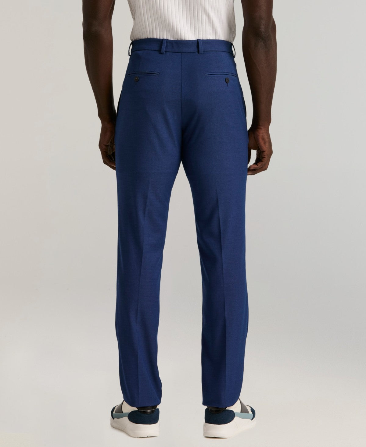 Perry Ellis Portfolio Mens Slim fit Dress Pants 36 / 30 Navy  Blue Solid