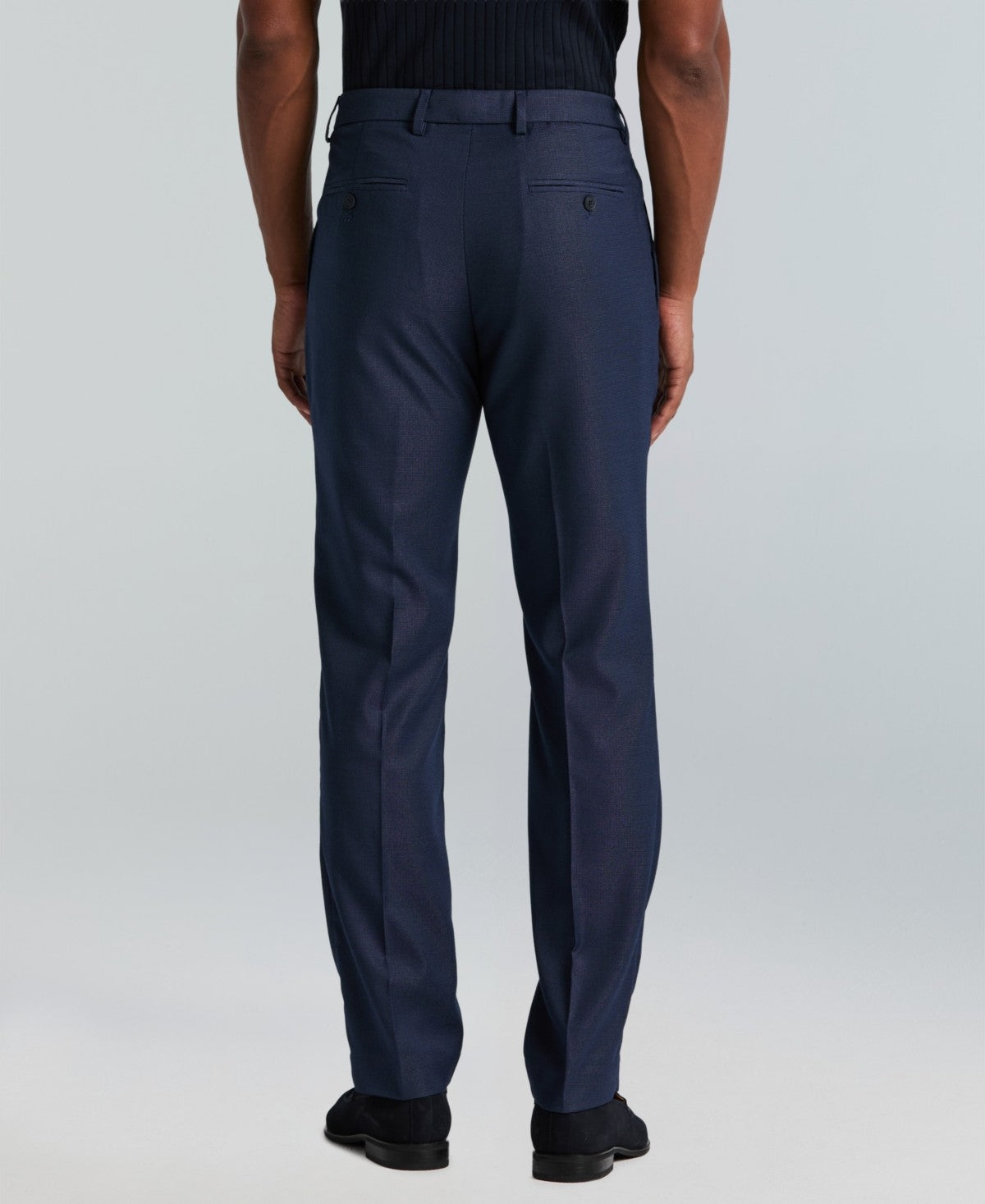 Perry Ellis Portfolio Mens Slim fit Dress Pants 38 / 30 Navy Blue Solid
