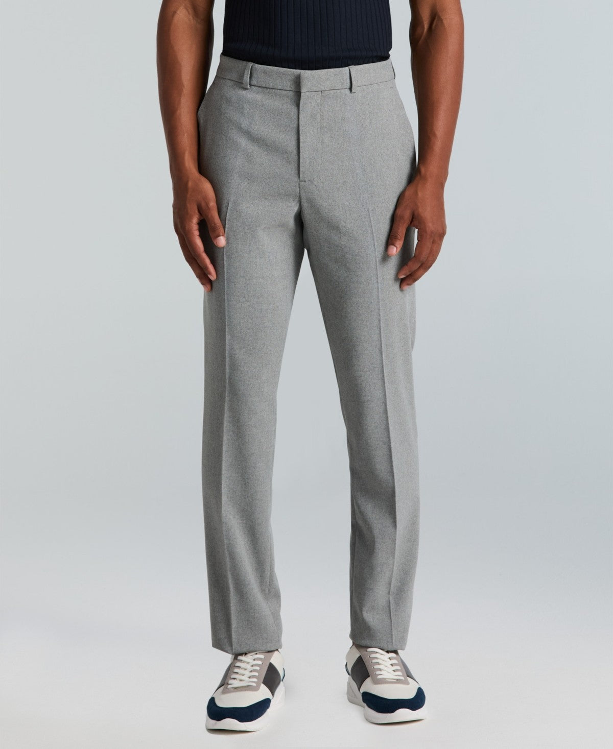 Perry Ellis Portfolio Mens Slim fit Dress Pants 36 / 30 Gray Plaid