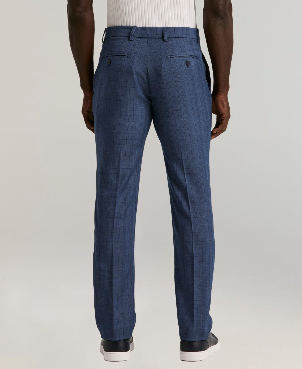 Perry Ellis Portfolio Mens Slim fit Dress Pants 34 / 30 Blue Solid