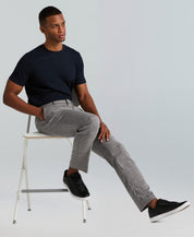 Perry Ellis Portfolio Mens Slim fit Dress Pants 33 / 32 Light Gray Check