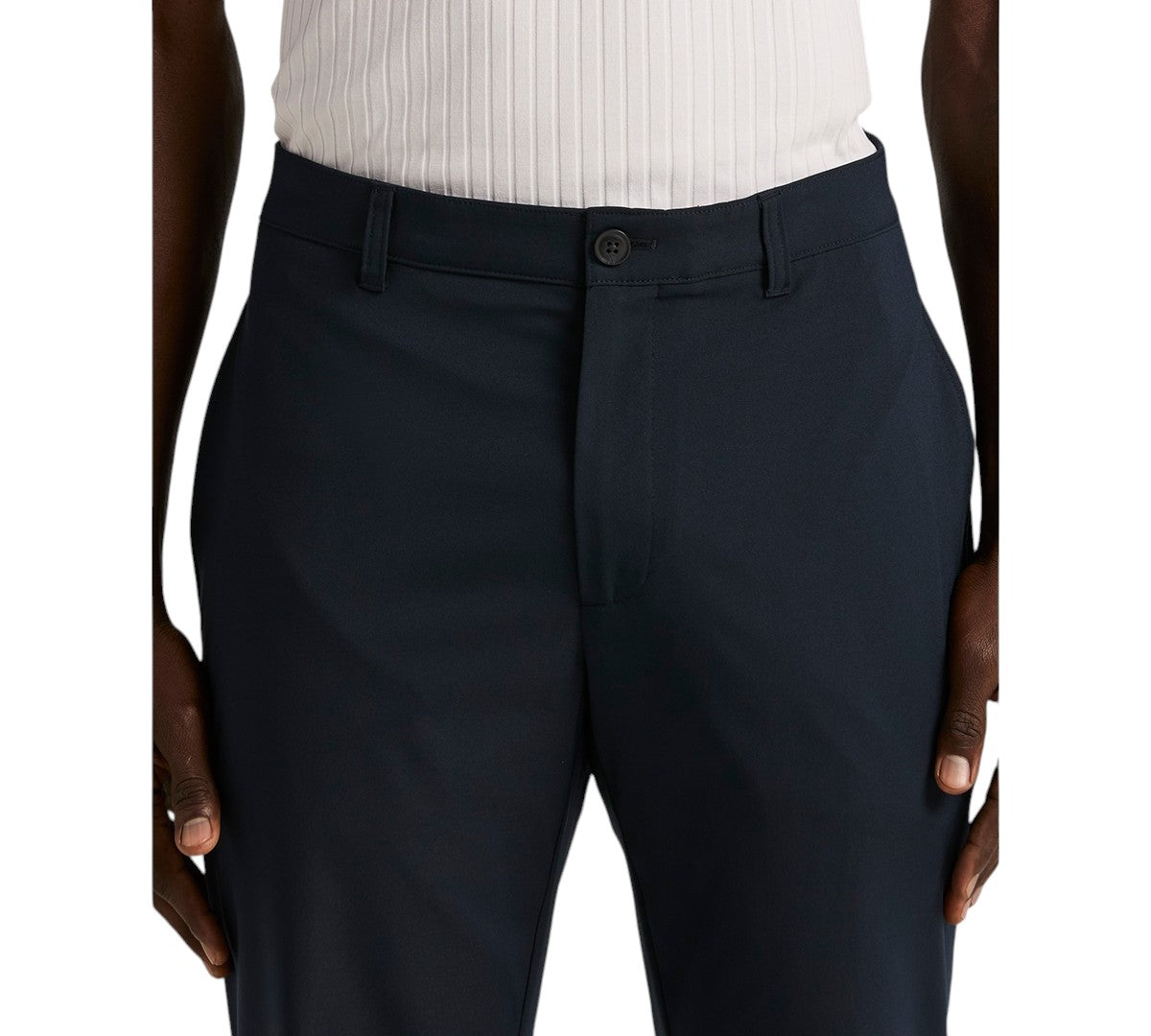 Perry Ellis Portfolio Mens Slim fit Dress Pants 32 / 30 Navy Blue Solid
