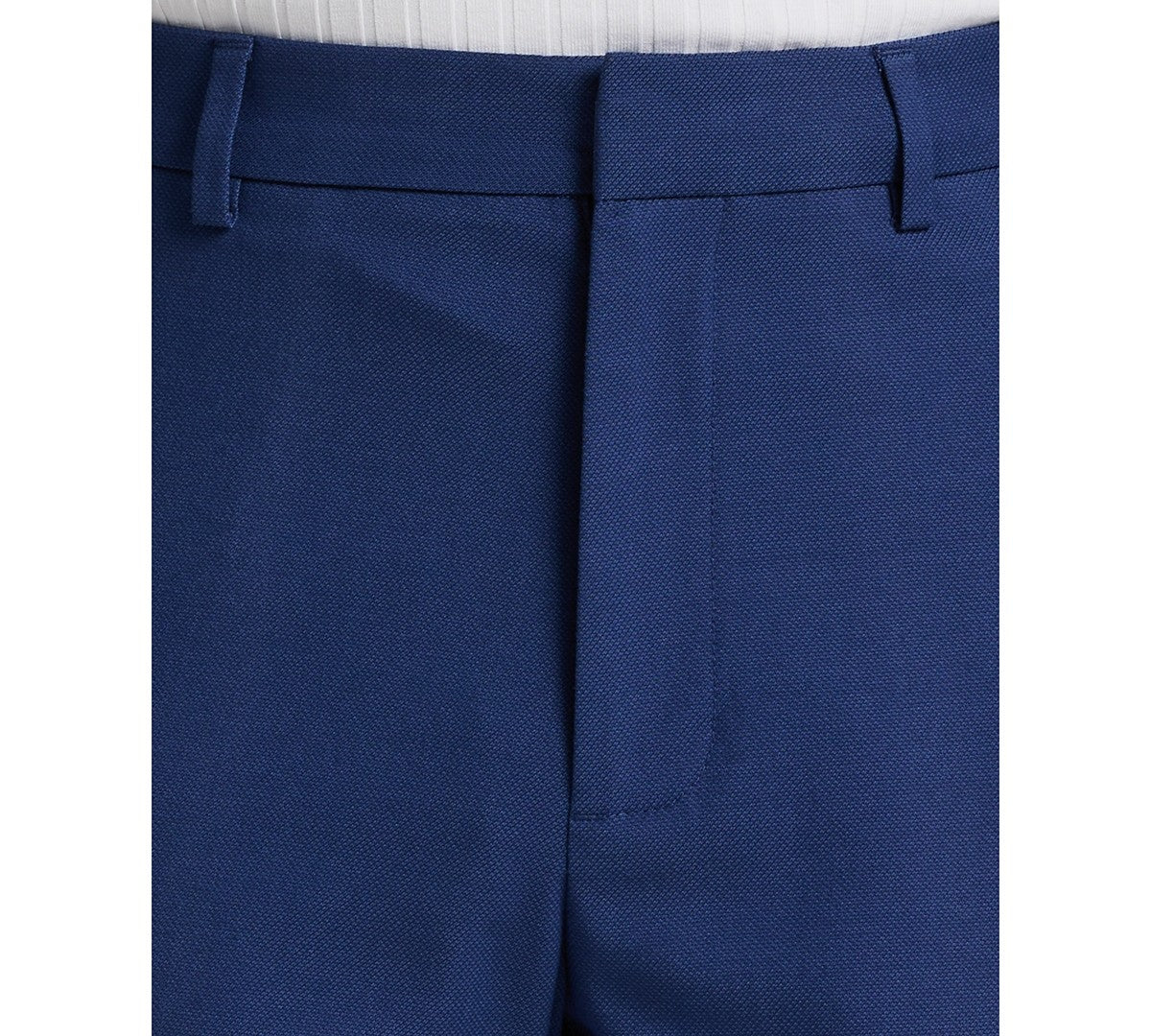 Perry Ellis Portfolio Mens Slim fit Dress Pants 34 / 32 Navy Blue Birdseye