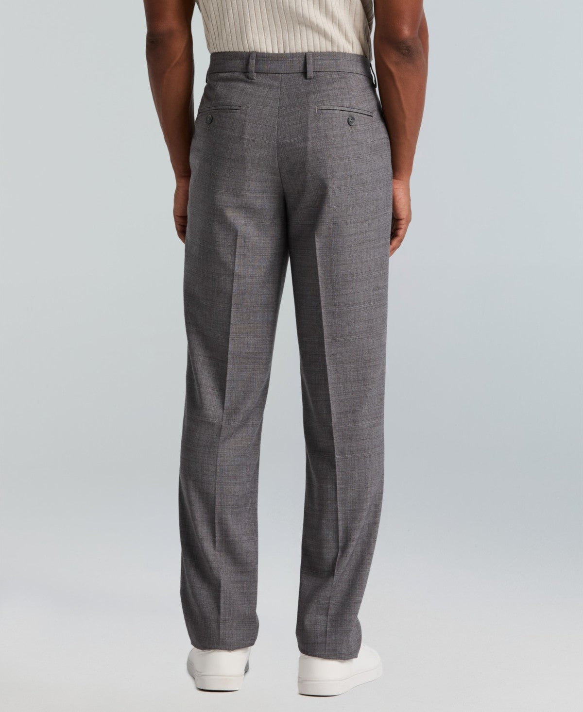 Perry Ellis Portfolio Mens Slim fit Dress Pants 32 / 30 Gray Plaid