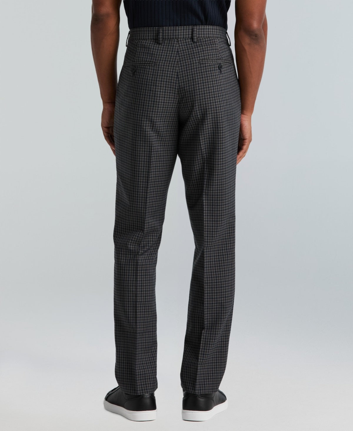 Perry Ellis Portfolio Mens Slim fit Dress Pants 34 / 30 Gray Check