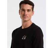 Perry Ellis Portfolio Mens Print Short Sleeve Crewneck T-Shirt Black Small