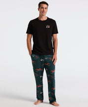 Perry Ellis Portfolio Mens Print Short Sleeve Crewneck T-Shirt Black Small
