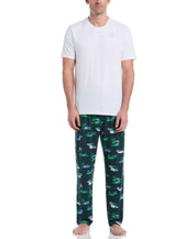 PGA Tour Mens Jersey Print Pajama Pants June Bug Small