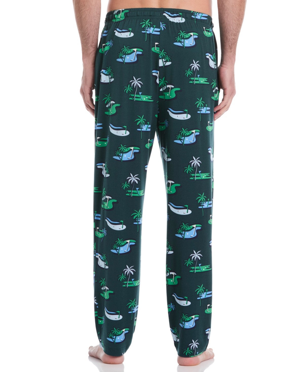 PGA Tour Mens Jersey Print Pajama Pants June Bug XL