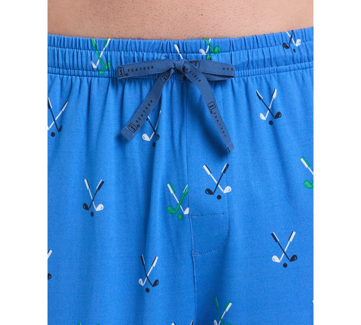 PGA Tour Mens Jersey Print Pajama Pants Campanula Medium
