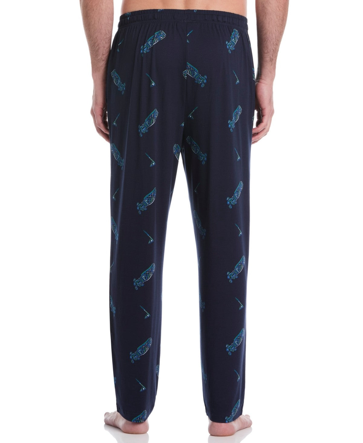 PGA Tour Mens Jersey Print Pajama Pants Navy Iris Small