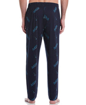 PGA Tour Mens Jersey Print Pajama Pants Navy Iris Large