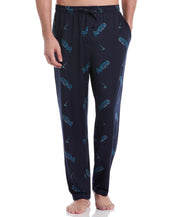 PGA Tour Mens Jersey Print Pajama Pants Navy Iris XL