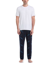 PGA Tour Mens Jersey Print Pajama Pants Navy Iris XL