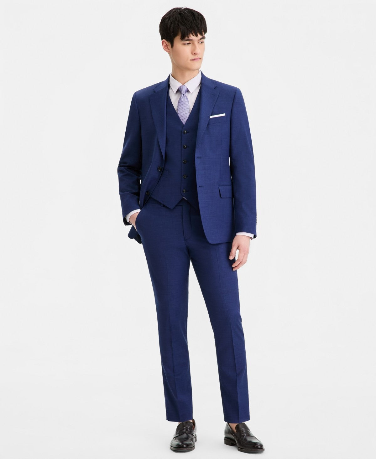 Tommy Hilfiger Mens Modern fit Wool Suit Jacket Blazer 38 L Blue Solid