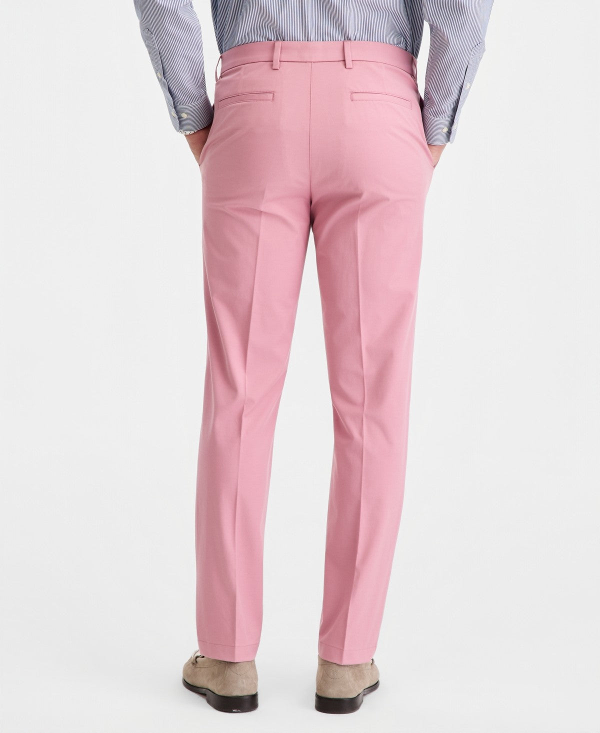 Michael Kors Mens Classic fit Cotton Dress Pants 36 / 32 Pink Solid