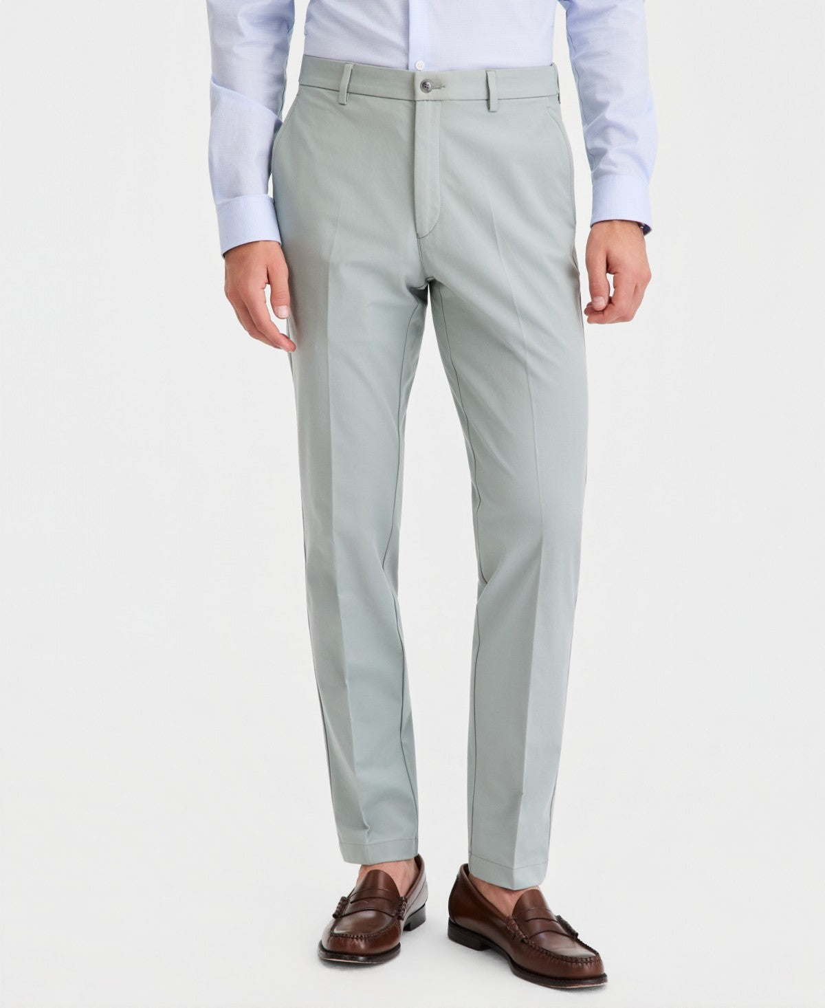 Michael Kors Mens Classic fit Cotton Dress Pants 40 / 29 Green Solid