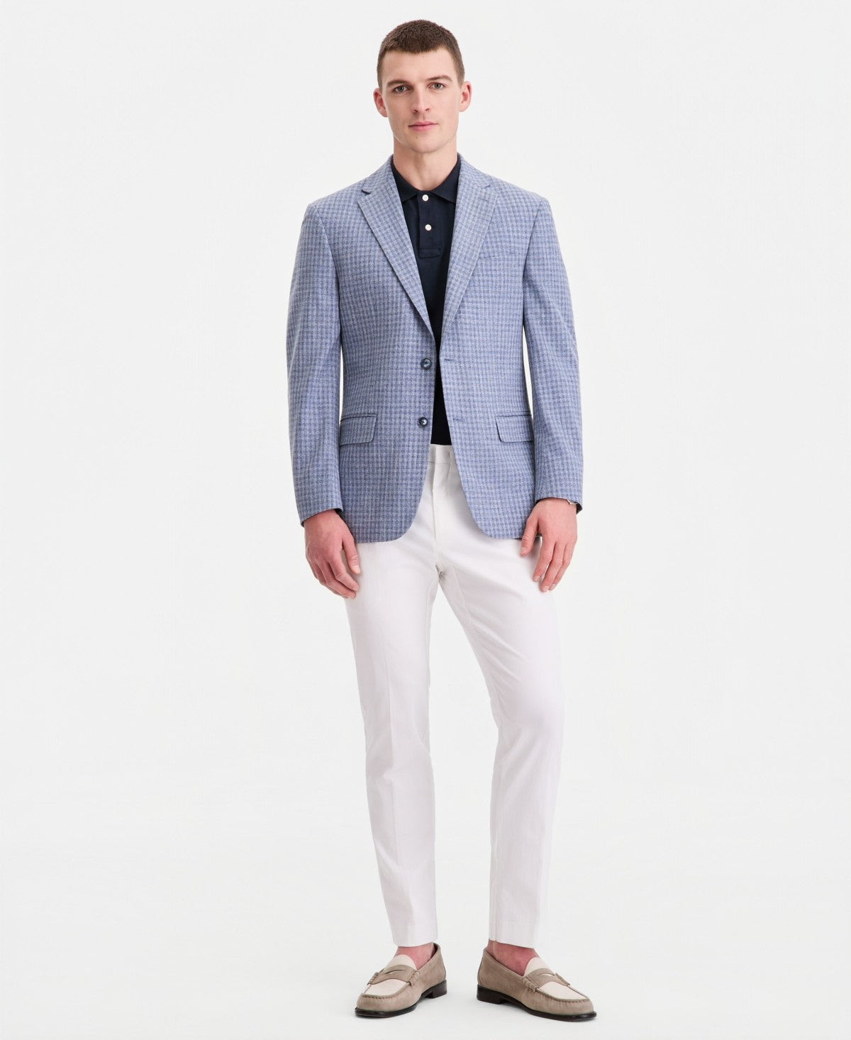 Tommy Hilfiger Mens Modern fit Sport Coat Blazer 38 R Light Blue Plaid