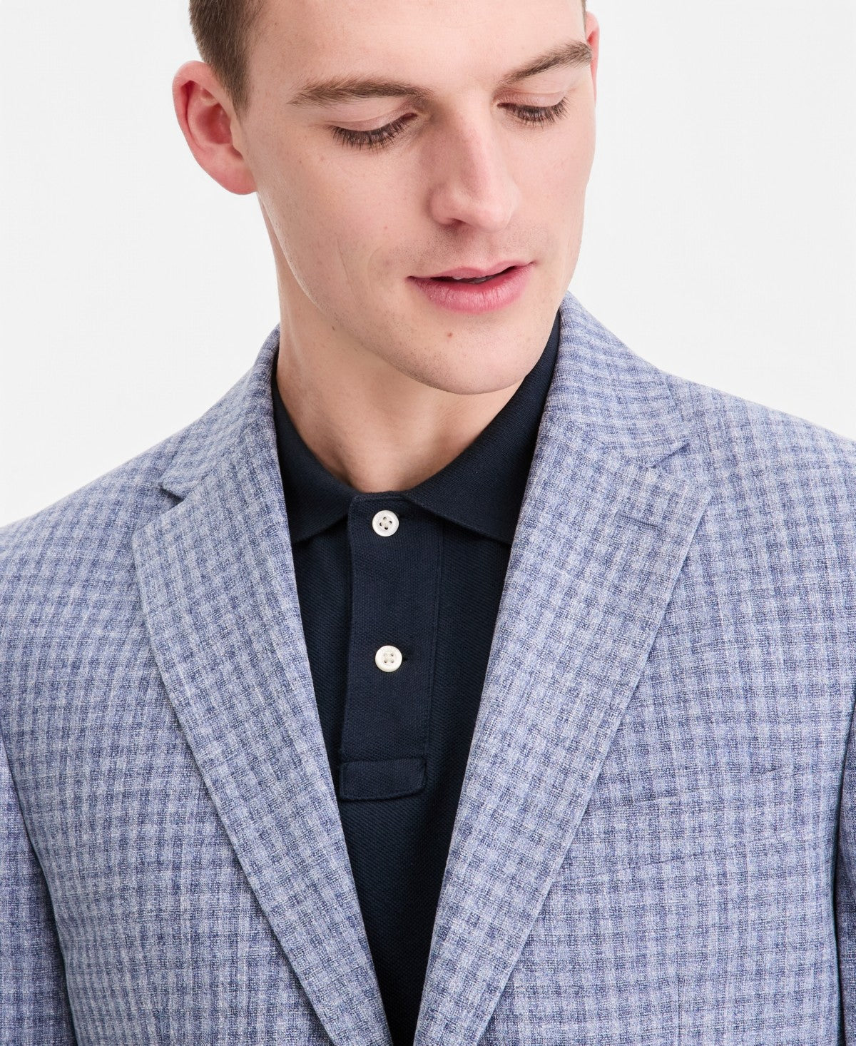 Tommy Hilfiger Mens Modern fit Sport Coat Blazer 38 R Light Blue Plaid