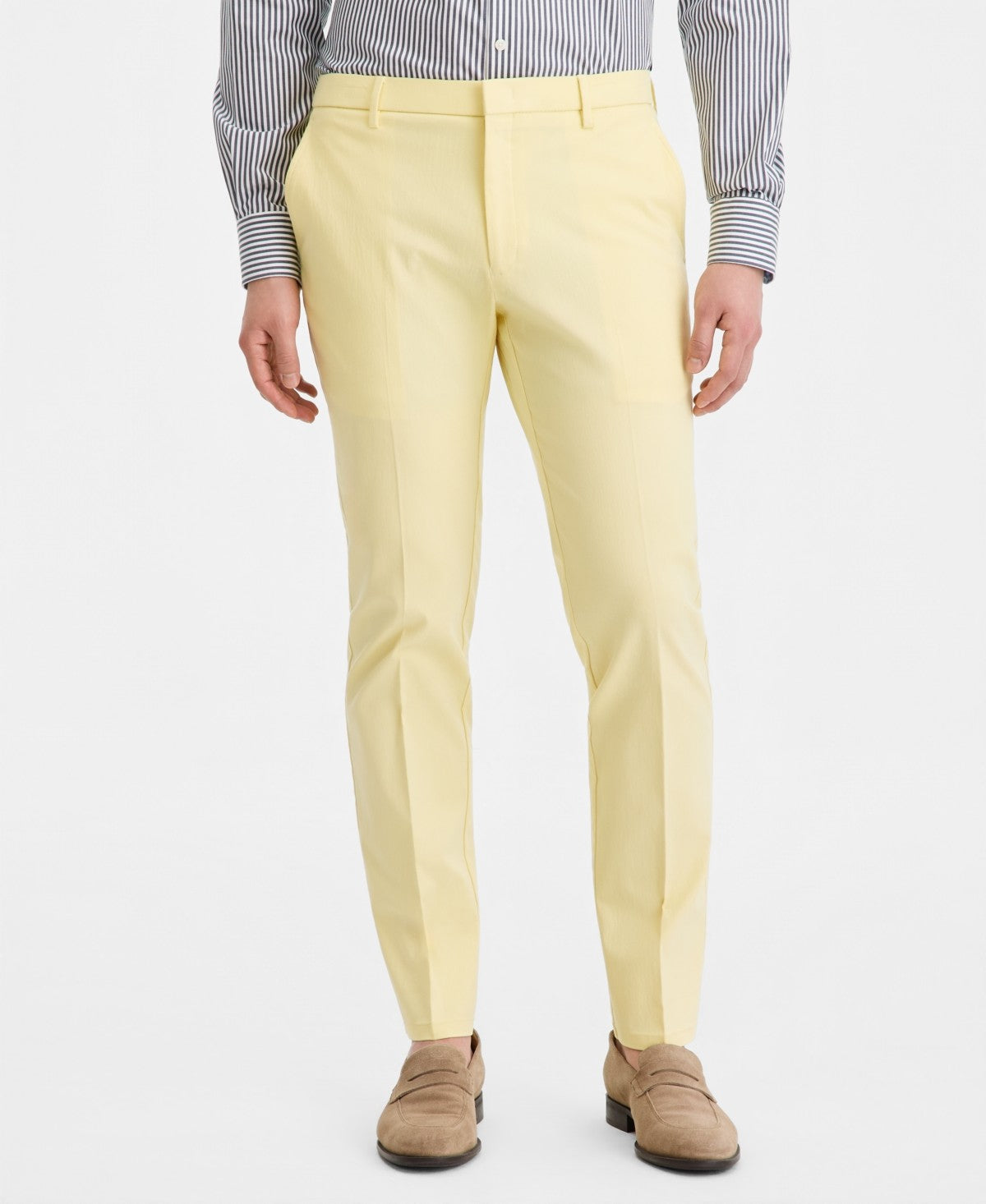 Tommy Hilfiger Mens Modern fit Dress Pants 36 / 30 Yellow Solid