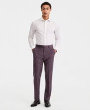 Calvin Klein Mens Slim fit Wool Dress Pants 32 / 32 Purple Solid