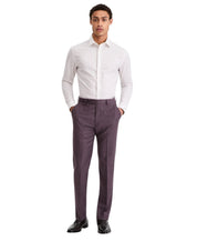 Calvin Klein Mens Slim fit Wool Dress Pants 30 / 30 Purple Solid