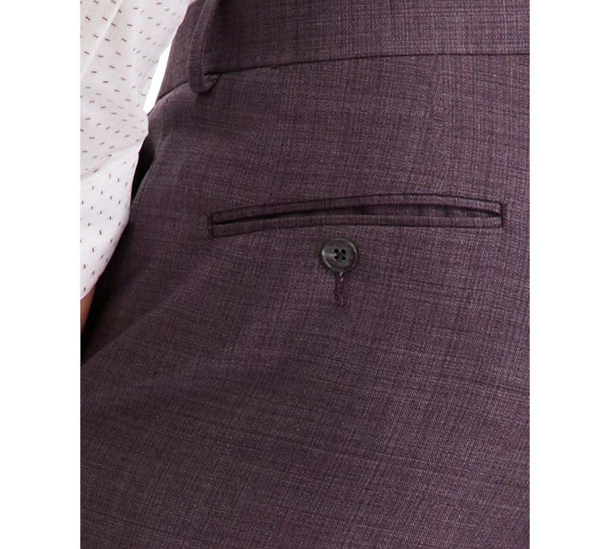 Calvin Klein Mens Slim fit Wool Dress Pants 30 / 30 Purple Solid