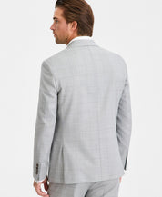 Calvin Klein Mens Slim fit Wool Suit Jacket Blazer 42 L Light Gray Plaid