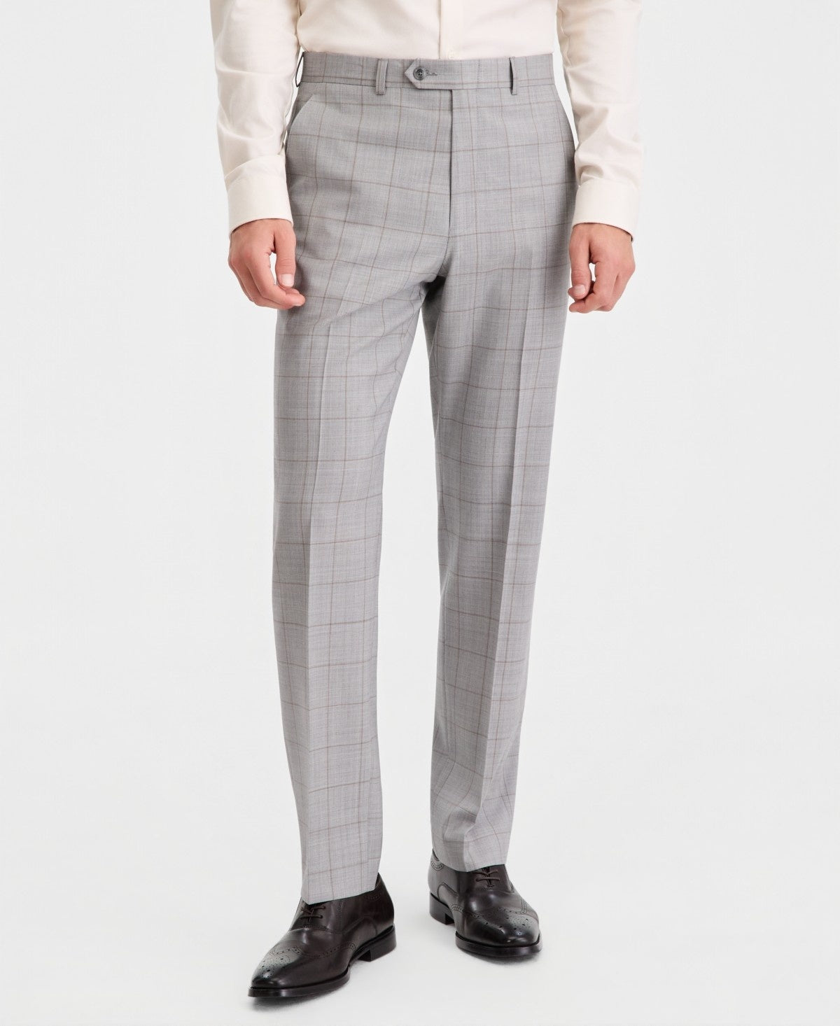 Michael Kors Mens Classic fit Wool Dress Pants 38 / 30 Grey Tan Windowpane
