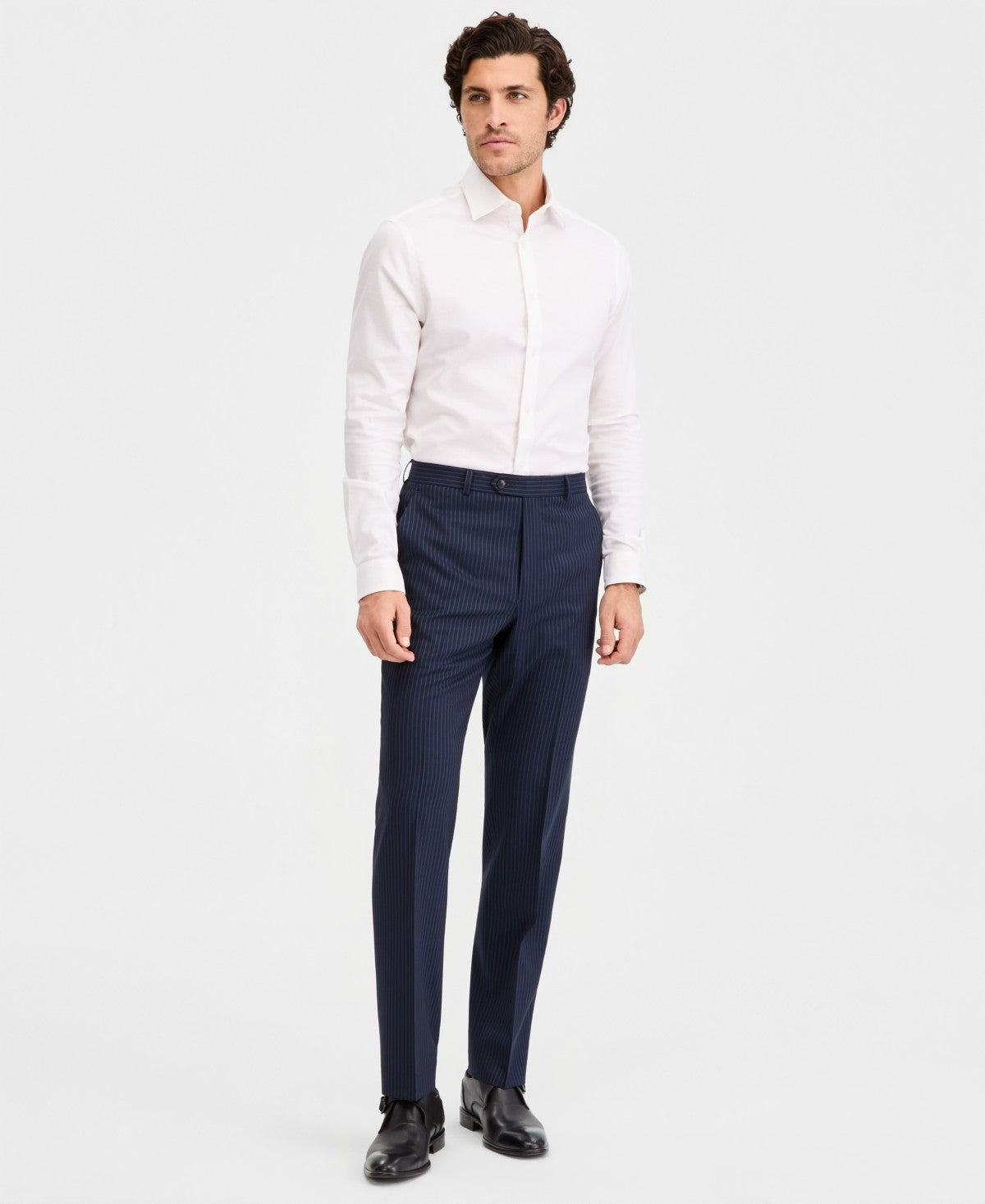 Michael Kors Mens Classic fit Dress Pants 32 / 32 Navy Blue Pinstripe
