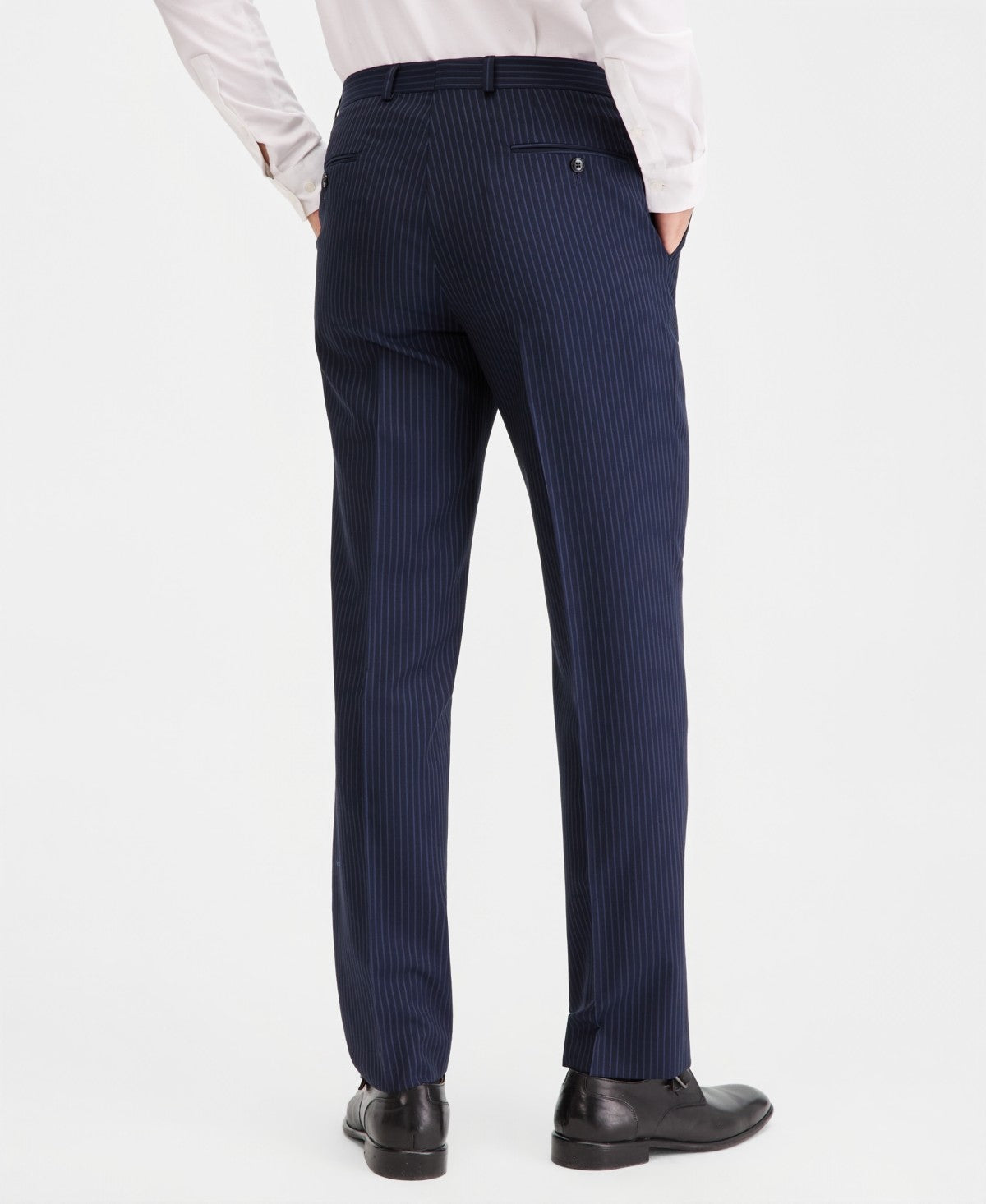 Michael Kors Mens Classic fit Dress Pants 32 / 32 Navy Blue Pinstripe
