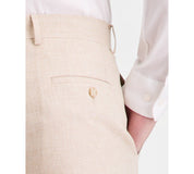 Bar Iii Mens Slim fit Linen Cotton Dress Pants 30 / 32 Beige Solid