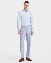 Bar Iii Mens Slim fit Linen Cotton Dress Pants 30 / 32 Blue Solid
