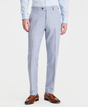 Bar Iii Mens Slim fit Linen Cotton Dress Pants 30 / 32 Blue Solid