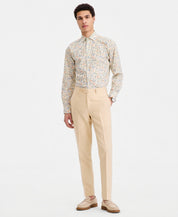 Bar Iii Mens Slim fit Linen Dress Pants 33 / 30 Yellow Solid