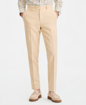 Bar Iii Mens Slim fit Linen Dress Pants 33 / 30 Yellow Solid