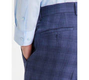 Bar Iii Mens Slim fit Dress Pants 36 / 34 Blue Plaid