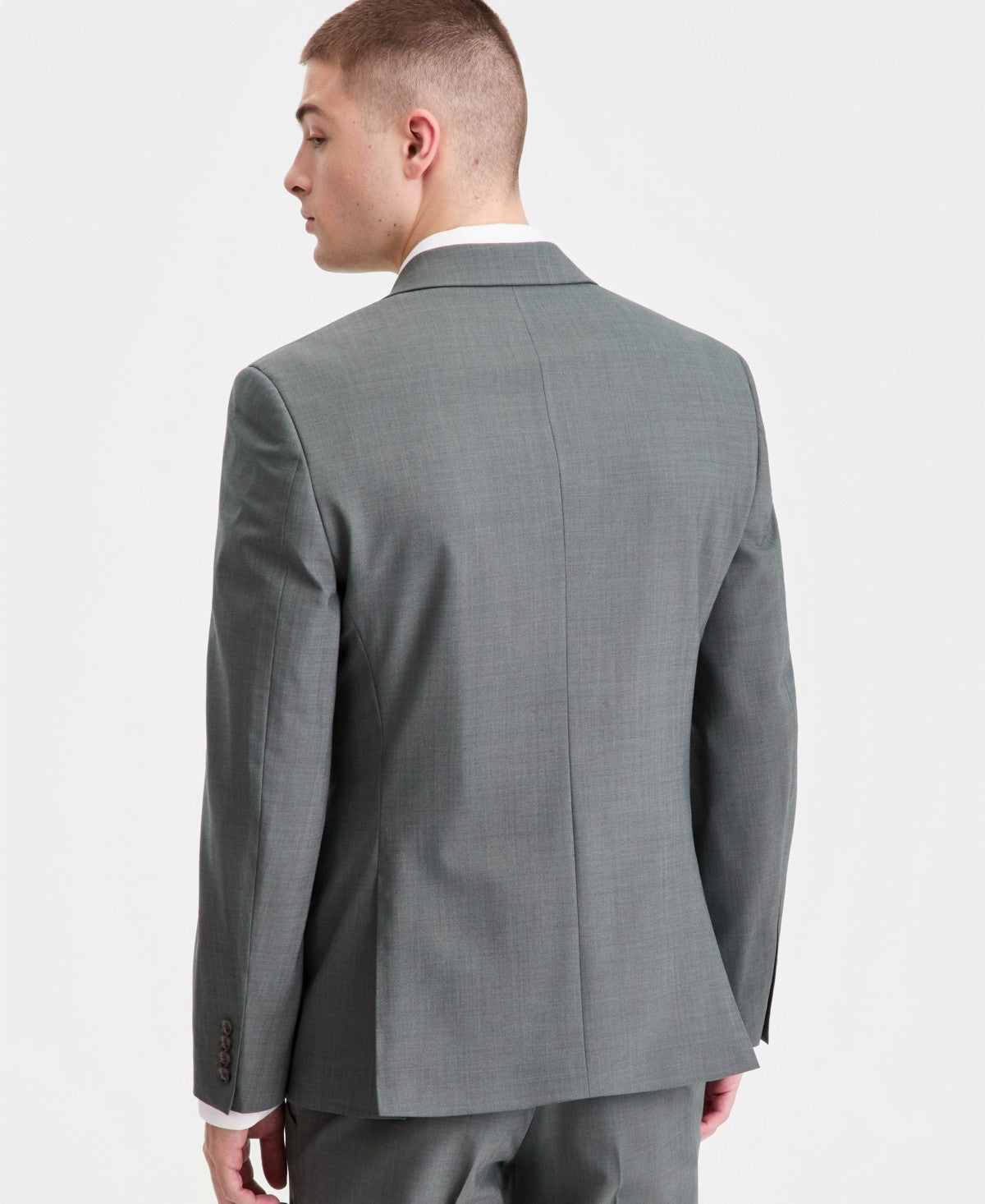 Bar Iii Mens Slim fit Wool Suit Jacket Blazer 40 L Green Solid