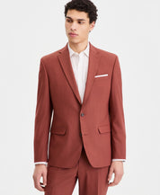 Bar Iii Mens Slim fit Wool Suit Jacket Blazer 40 S Brown Solid